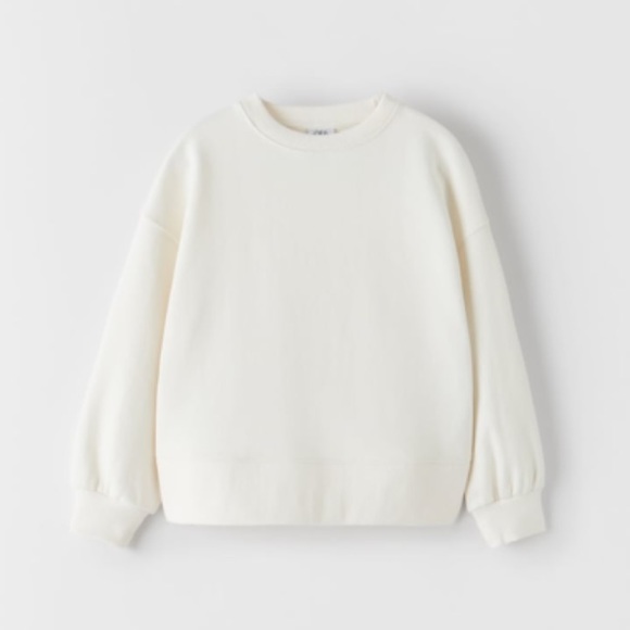NWT Zara 8Y ecru sweatshirt - Picture 1 of 3